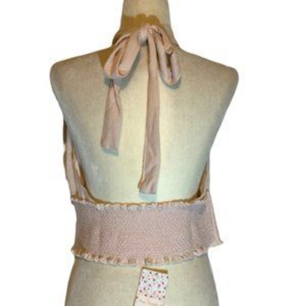 Free People High Neck Halter Top. New With Tickets. Size Large. in Pink - Picture 4 of 5